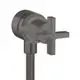 AXOR-HG-AXOR-Citterio-Wandanschluss-Stop-mit-Rueckflussverhinderer-Absperrventil-und-Kreuzgriff-Brushed-Black-Chrome-39883340 gallery number 1